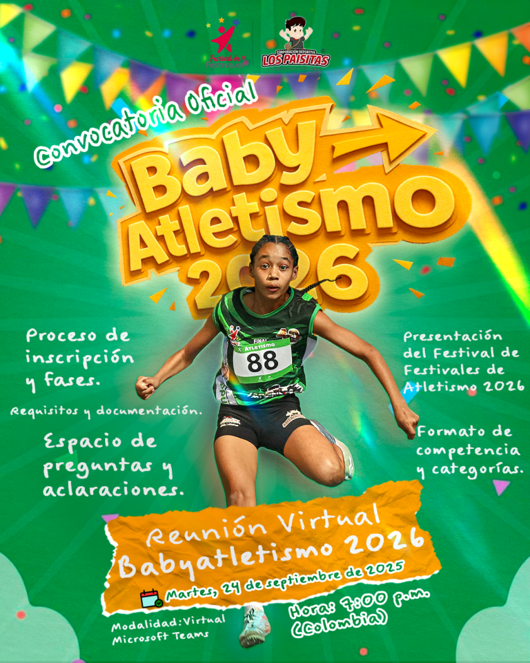 Lee más sobre el artículo Convocatoria a Reunión Virtual Informativa – Babyatletismo 2026